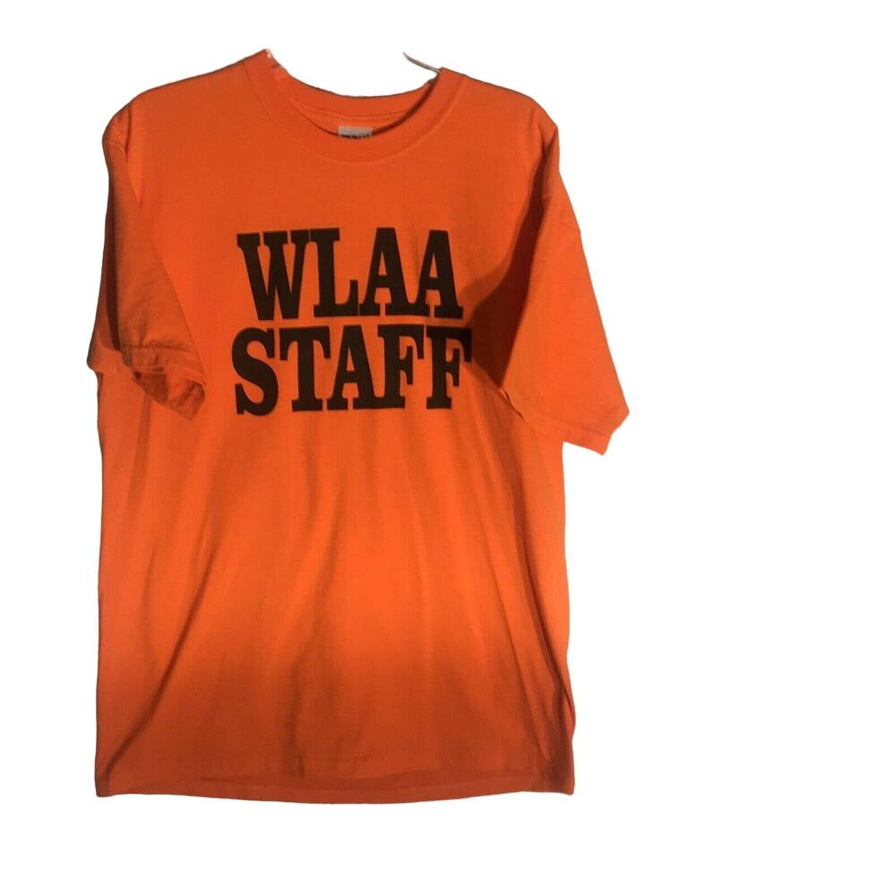 Gildan WLAA Staff Orange Graphic T-Shirt Size L